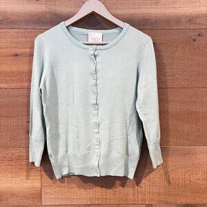 TWP Pale Aqua Cardigan size L NWOT
